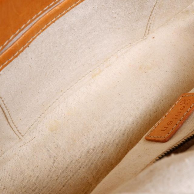 美品 ゲンテン レザー ハーフムーン カットワーク ハンドバッグ トート