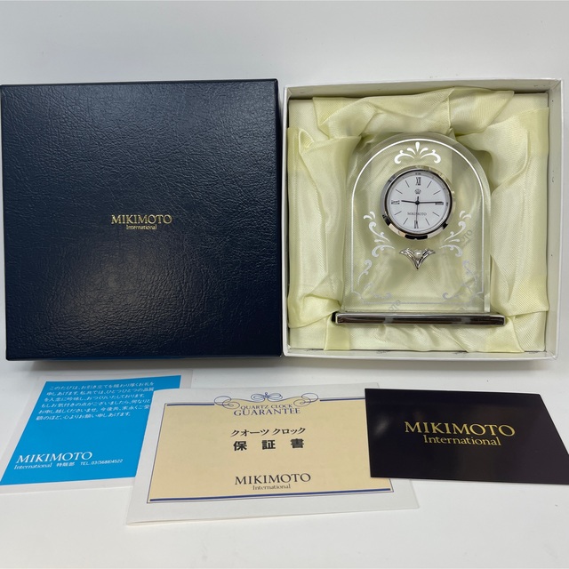 MIKIMOTO(ミキモト)のMIKIMOTO 1P 天然パール　あこや真珠　置き時計 インテリア/住まい/日用品のインテリア小物(置時計)の商品写真