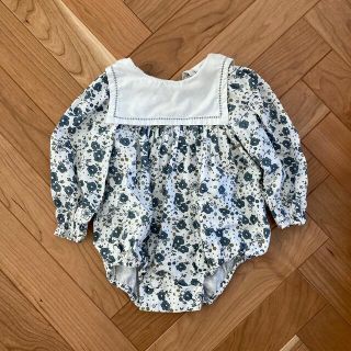 Little Cotton Clothes 花柄ロンパース 長袖ロンパース24m