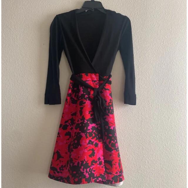 DIANE von FURSTENBERG - ダイアンフォンファステンバーグ美品ラップフレアーワンピースXS