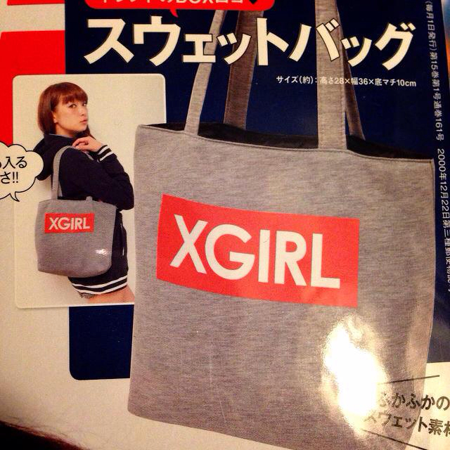 X-girl(エックスガール)のX-girl★スウェットバッグ レディースのバッグ(トートバッグ)の商品写真