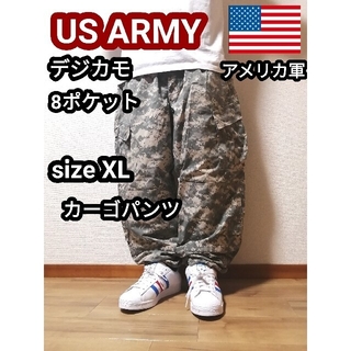 アメリカ軍 US ARMY ミリタリーパンツ カーゴパンツ デジカモ 迷彩 XL(ワークパンツ/カーゴパンツ)