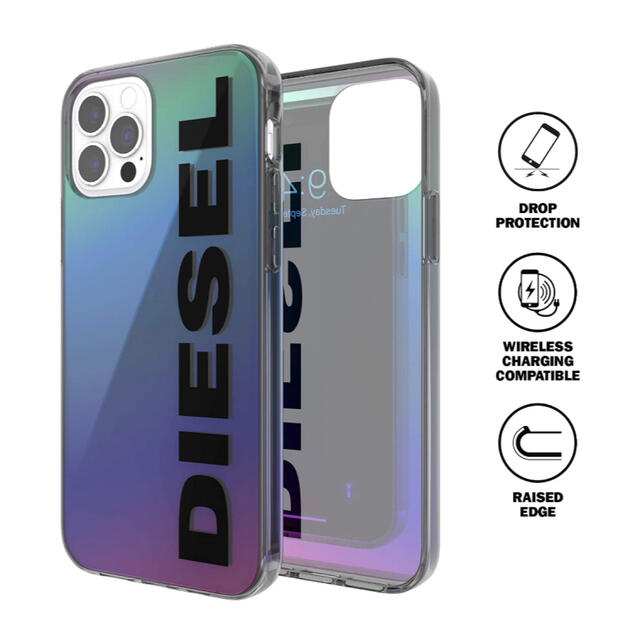 ◆DIESELディーゼル◆ iPhoneケース ブラックホワイト 黒