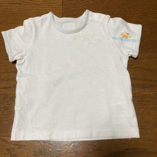 ミキハウス(mikihouse)のミキハウス70 白のTシャツ　訳あり(Ｔシャツ)