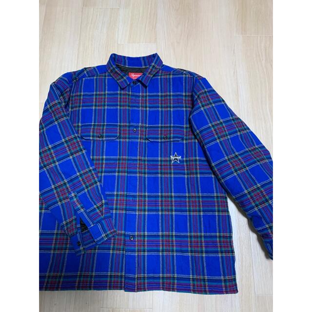 Supreme Quilted Plaid Flannel Shirt  Lメンズ