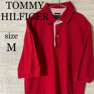 トミーヒルフィガー(TOMMY HILFIGER)のトミーヒルフィガー ポロシャツ 刺繍ロゴ　M(ポロシャツ)