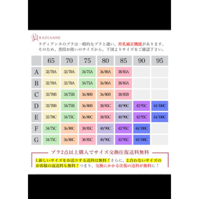 新品未使用⭐︎ラディアンヌ　ブラ レディースの下着/アンダーウェア(ブラ)の商品写真