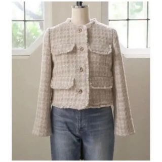 スナイデル(SNIDEL)のshiro様専用　Wool-Blend Fancy Tweed Jacket (ノーカラージャケット)