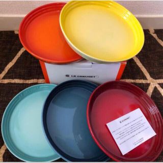 ルクルーゼ(LE CREUSET)のル・クルーゼ ネオラウンドプレート17cm 5枚セット レインボー(食器)