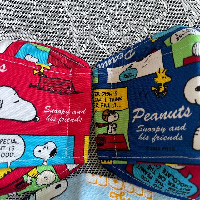 SNOOPY(スヌーピー)の子供大臣風インナーマスク★スヌーピー3枚組 ハンドメイドのキッズ/ベビー(外出用品)の商品写真