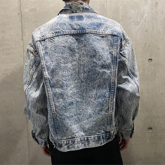 levi’s usa製　デニムジャケット　gジャン　ケミカルウォッシュ　デニム