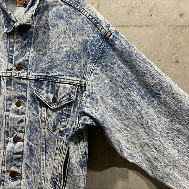 levi’s usa製　デニムジャケット　gジャン　ケミカルウォッシュ　デニム