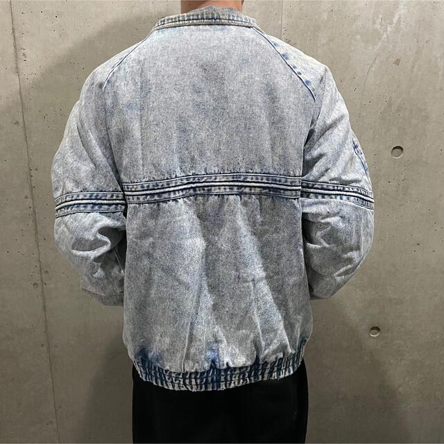 ビンテージ デニムジャケット gジャン 切り返し ケミカルウォッシュ 古着