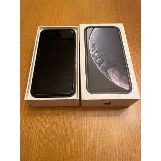 アイフォーン(iPhone)のiPhone XR スマホ　128GB ブラック　SIMフリー　美品(スマートフォン本体)