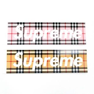 シュプリーム(Supreme)のSupreme Burberry ボックスロゴ ステッカー 2色セット(印刷物)