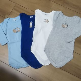 プチバトー(PETIT BATEAU)のプチバトー ロンパース4枚セット(ロンパース)