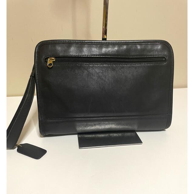 オールド coachクラッチバッグセカンドバッグレザー黒【美品】