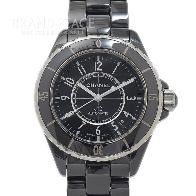 CHANEL(シャネル)のシャネル J12 38mm 黒文字盤 ブラックセラミック オートマ H0685 メンズの時計(腕時計(アナログ))の商品写真