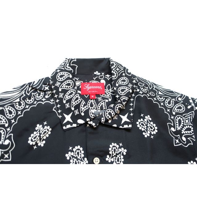 キムタク着　Supreme Bandana Silk Shirt Black s