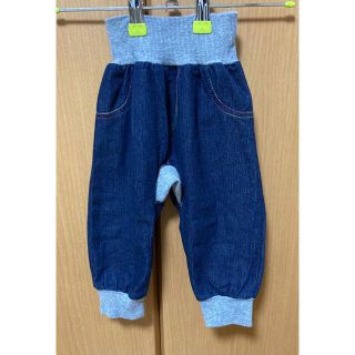 子供服　ズボン　キッズ　ベビー　デニム風　70〜80cm(パンツ)