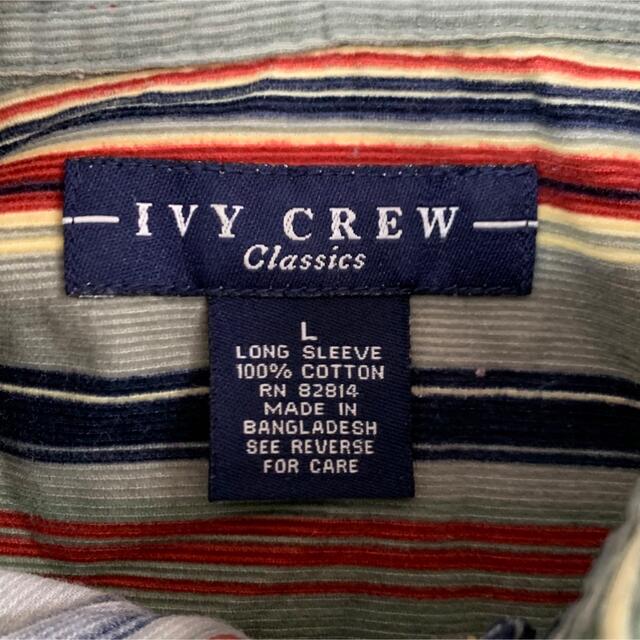 US古着【IVY CREW】コーデュロイストライプBDシャツ メンズのトップス(シャツ)の商品写真