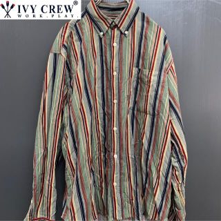 US古着【IVY CREW】コーデュロイストライプBDシャツ(シャツ)