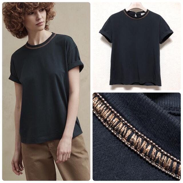 ブルネロクチネリ XS モニーレ装飾 18SS コットンン素材 半袖Tシャツ