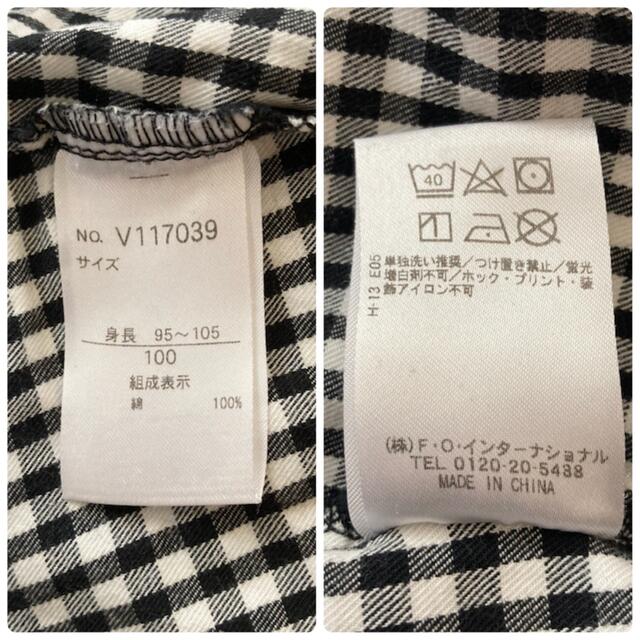 F.O.KIDS(エフオーキッズ)のアプレレクール　チェック柄ワンピース 100cm キッズ/ベビー/マタニティのキッズ服女の子用(90cm~)(ワンピース)の商品写真