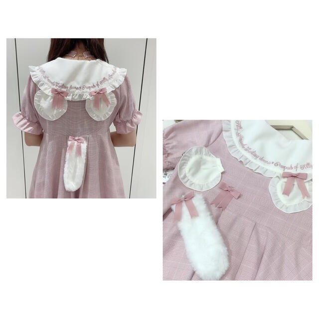 Amavel(アマベル)の★新品★ Amavel Ribbon kitty  チェックワンピース ★ レディースのワンピース(ミニワンピース)の商品写真