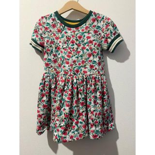 プチバトー(PETIT BATEAU)の美品【プチバトー 花柄ワンピース 110cm】(ワンピース)