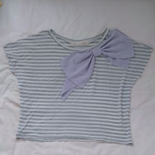 ドットアンドストライプスチャイルドウーマン(Dot&Stripes CHILDWOMAN)の【古着】ドットアンドストライプスチャイルドウーマン BIG リボン Tシャツ(Tシャツ(半袖/袖なし))