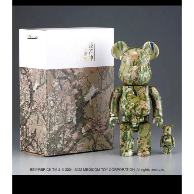 BE@RBRICK 伊藤若冲「桃花小禽図」 100% ＆ 400%kaws