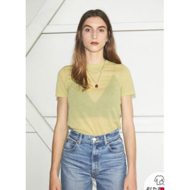 moussy(マウジー)のMOUSSY ブラウン シアーカット トップス 半袖 レディースのトップス(Tシャツ(半袖/袖なし))の商品写真