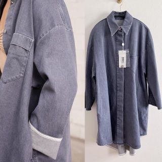 エムエムシックス シャツワンピース ひざ丈ワンピース(レディース)の