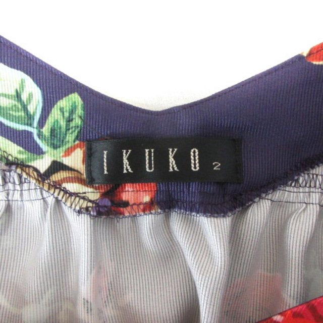 イクコ IKUKO セットアップ 花柄 カットソー パンツ パープル レディースのトップス(カットソー(長袖/七分))の商品写真