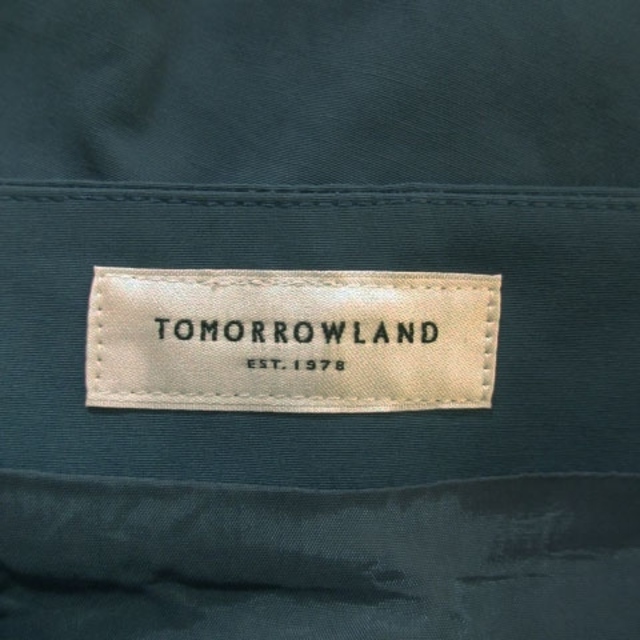 TOMORROWLAND(トゥモローランド)のトゥモローランド スカート ボックスプリーツ ひざ丈 小さいサイズ 32 青 レディースのスカート(ひざ丈スカート)の商品写真