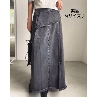 アメリヴィンテージ(Ameri VINTAGE)のドラマで着用【アメリ】WESTERN FLAP DENIM SKIRT(ロングスカート)