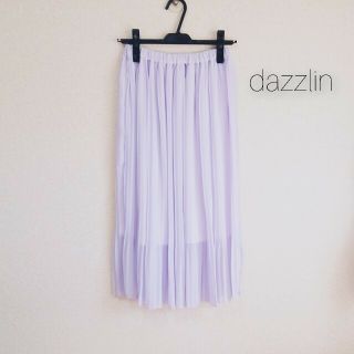 ダズリン(dazzlin)のdazzlin シフォンプリーツスカート ラベンダー(ロングスカート)