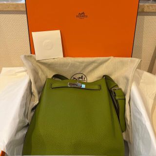 エルメス(Hermes)のエルメスHERMES 極美品 ソーケリー22 アニスグリーン(ショルダーバッグ)