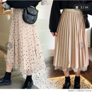 ザラ(ZARA)のチュールベロアスカート　リバーシブル(ロングスカート)