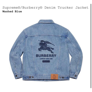 シュプリーム(Supreme)のsupreme burberry denim trucker jacket XL(Gジャン/デニムジャケット)