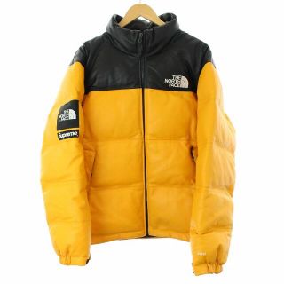 ザノースフェイス(THE NORTH FACE)のザノースフェイス シュプリーム ダウンジャケット スタンドカラー L 黒 黄色(その他)