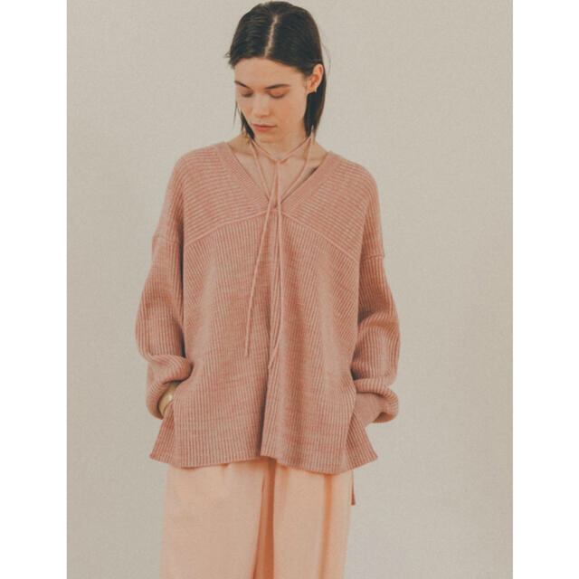 CLANE◆MIX COLOR STRING WIDE KNIT TOPS +