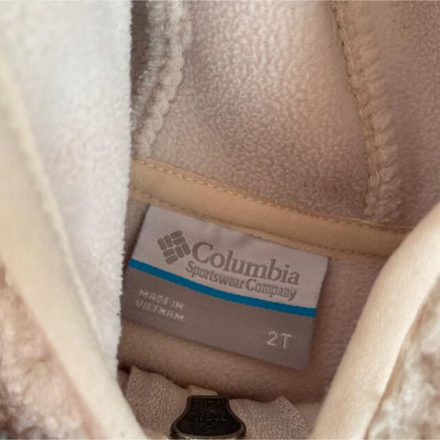 Columbia(コロンビア)の2T コロンビア　ボア　フリース　ネコ耳　パーカー　女の子　ホワイト キッズ/ベビー/マタニティのキッズ服女の子用(90cm~)(ジャケット/上着)の商品写真