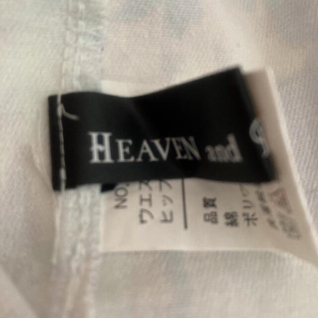 HEAVEN and Earth(ヘブンアンドアース)のHEAVEN AND EARTH  パンツ レディース  花柄 水色 レディースのパンツ(スキニーパンツ)の商品写真
