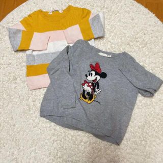 ユニクロ(UNIQLO)のトップス　女の子♡100cmミニーのみ(ニット)