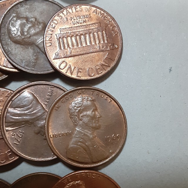 アメリカ硬貨 リンカーン1セント 枚の通販 by いち'｜ラクマ