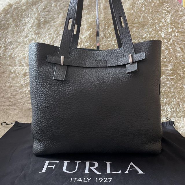 Furla - フルラ ジョーヴェ トートバッグ A4可 肩掛け可 シボ革 グレー