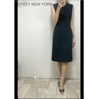 Foxey New York ⭐️ワンピース38美品⭐️両サイドおリボン