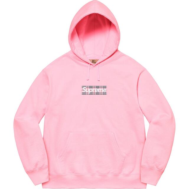 驚きの安さ Supreme - Supremeバーバリーボックスロゴ パーカー L